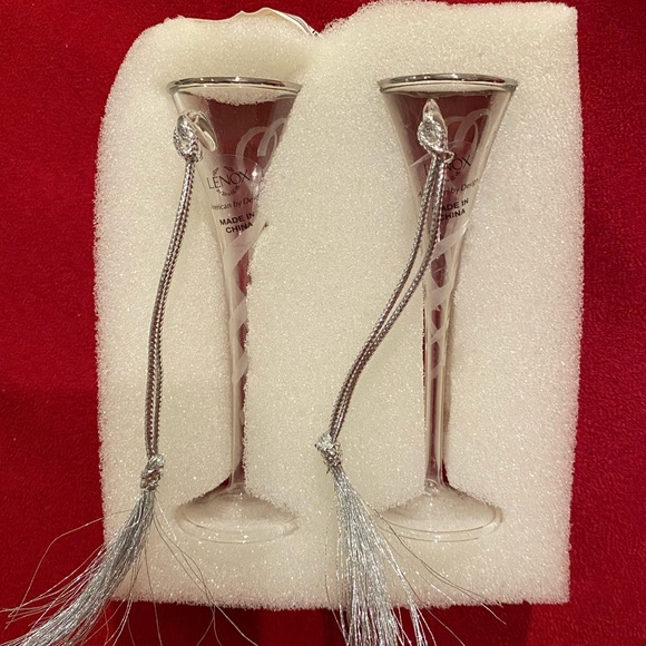 NWT/NIB Lenox 2014 Toasting Flutes ornaments (set of two) - Picture 2 of 6